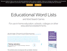 Tablet Screenshot of educationalwordlists.com